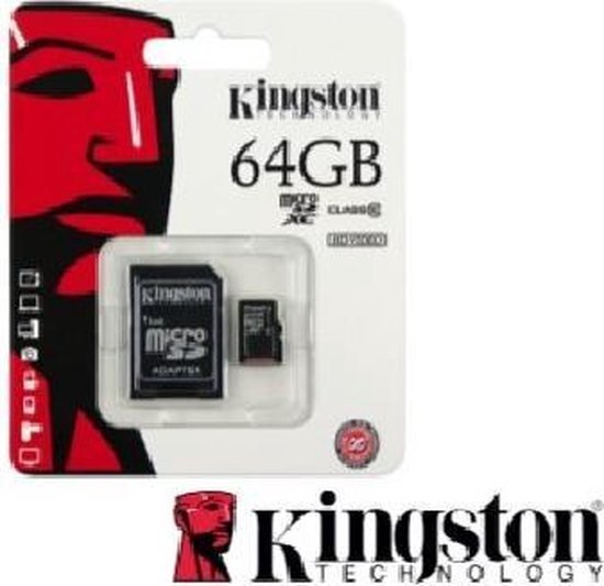 Kingston Het Origineel 64GB Micro SDHC Class 10 UHS-I 45R FlashCard Single Pack w/o Adapter