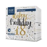 PAW Servetten Stoffen 40 x 40 cm, 50 stuks - Gouden Verjaardag 18
