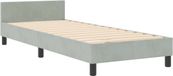 vidaXL Boxspringbed met hoofdeinde Lichtgrijs 80 x 200 cm Fluweel
