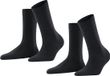 FALKE Softmerino 2-Pack eenkleurig wol katoen multipack sokken dames grijs - maat 37-38