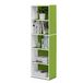 Furinno LUDER 5-kubusvormige boekenkast met open vak, wit/groen