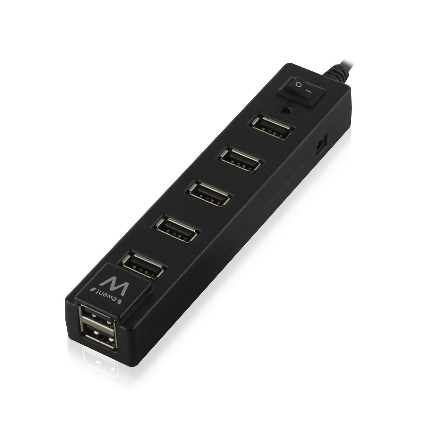 Ewent EW1130 USB 2.0 Hub - 7 Ports - Black