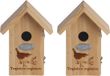Merkloos / Sans marque Esschert Design Bv 2x Houten Vogelhuisjes/Nesthuisjes Winterkoning 19 cm met Kijkluik