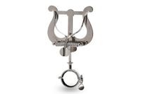 GEWA Marspartituurhouder Eb-klarinet - Vernikkeld - Grote Lyra - 2 drukknoppen - Ringdiameter 30mm