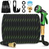 Omgoods - Tuyau d'arrosage flexible 15 m avec raccord en laiton