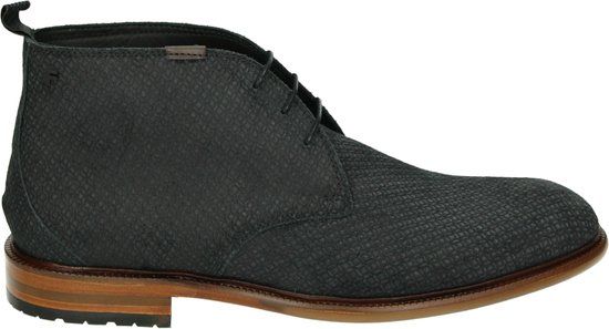 Floris van Bommel DE NORMER 01.20 Heren Veterschoenen Zwart Nubuck Maat 41.5