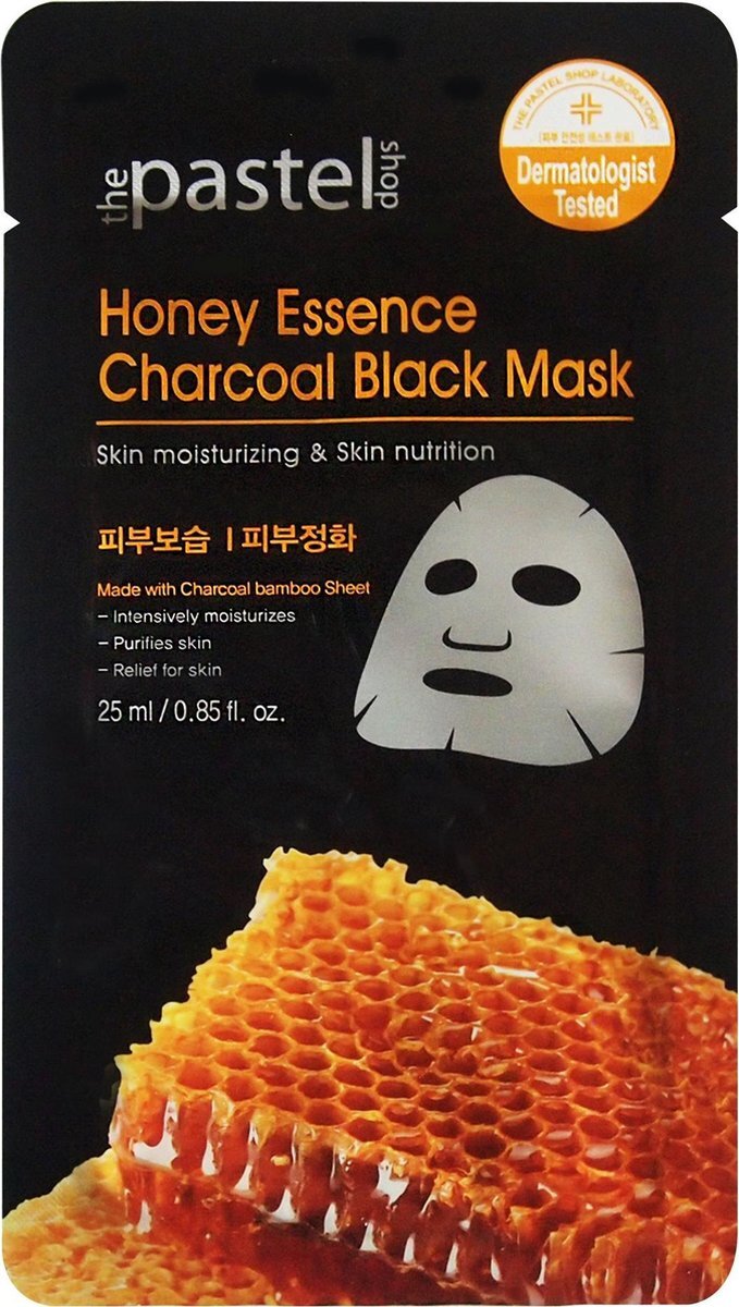 The Pastel Shop Honey Essence Charcoal Black Mask