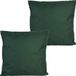 Anna's Collection Coussins d'extérieur - 2x - Vert foncé - 60 x 60 cm