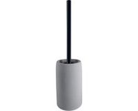 Spirella Toiletborstel met Houder – Toiletborstelhouder met Klassiek Design voor de Badkamer – Borstelhouder Eenvoudig te Reinigen – Grijs – Kunststof – 11 x 44.5 cm
