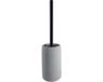 Spirella Toiletborstel met Houder – Toiletborstelhouder met Klassiek Design voor de Badkamer – Borstelhouder Eenvoudig te Reinigen – Grijs – Kunststof – 11 x 44.5 cm