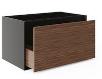 Vente-unique BANIVA zwevend meubel onder wastafel - Donker naturel en zwart - 80 cm
