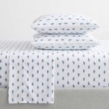 Nautica Kingsize lakens, katoenen percal beddengoedset, knapperig en cool, kust woondecoratie (Cloyster Blue, King)
