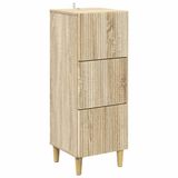 vidaXL Ladekast Sonoma Eiken 33 x 34,5 x 90 cm Bewerkt hout