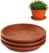 PLASTICFORTE Pot de fleur avec soucoupe / plateau de rétention d'eau - 3x - terre cuite - Dia 32 cm - Plastique