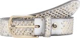 b.belt Leren Riem Nietengürtel Zoe Gold W90 Cream-White Wit