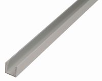 Alberts 498351 U-profiel | aluminium, zilverkleurig geanodiseerd | 1000 x 20 x 10 mm | set van 6