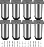 Ibenzoa® Pieds de meuble réglables en acier inoxydable set de 8
