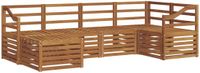 vidaXL - Hoek loungeset - 6 zitplekken - Naturel - Acacia hout