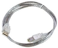MicroConnect USBAB5T USB A naar USB B Kabel - 5m - Transparant