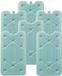 Merkloos / Sans marque Jja Showroom And Head Office Platten koelelementen - 6x - aqua - polyethyleen - 400 gram - L25 x B14 x H1,5 cm