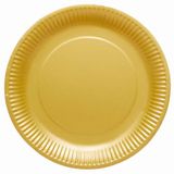 Amscan 8 Gouden Eco papieren borden 23cm