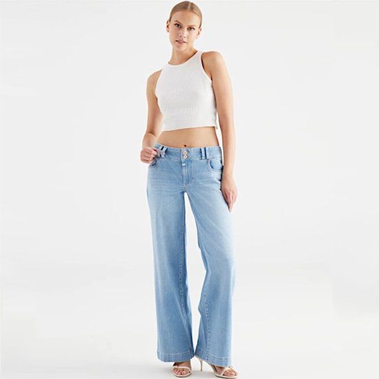 Cup of Joe Denim COJ - Carlotta - Wide Leg Jeans - Light Blue