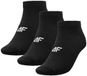 4F Chaussettes basses unisexe en coton pour homme et femme, lot de 3 paires, noir, taille 43/46