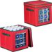 Merkloos Relaxdays Kerstballen opbergbox - Set van 2 - Met elk 32 vakken - 33 x 32 x 32 cm - Vlies