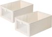 Sans marque Boîte de rangement pliable pour vêtements - Lot de 2 - Organiseur pour armoire - Beige