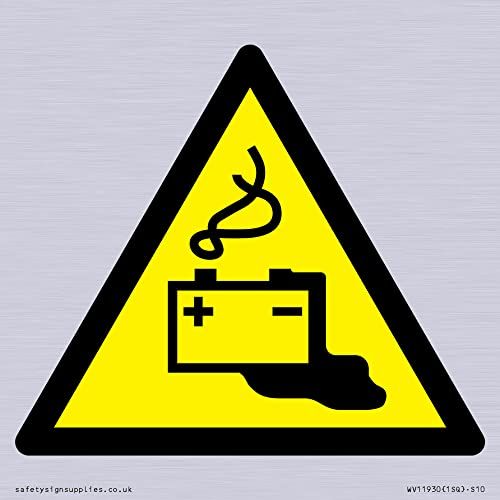 Viking Signs W026 Warning: Battery Charging Sign - 100x100mm - S10