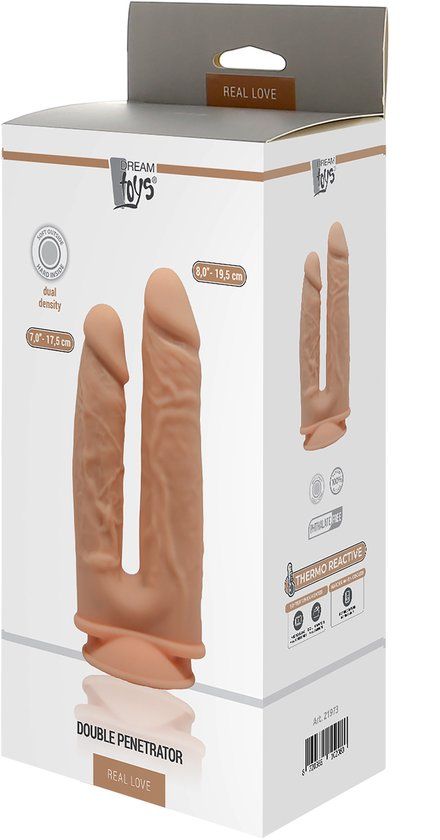 Dream Toys Real Love Dubbele Dildo - Beige