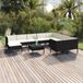 Maison Exclusive - Ensemble de jardin, composé de 11 pièces, avec coussins, en polyrotin noir