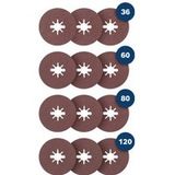 Bosch Accessories 2607012054 Disque fibre Diamètre 115 mm Granulométrie (num): 36, 60, 80, 120 1 jeu(x)