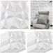 PVC 3D Wandpanelen - Diamant Optiek - Mat Blanc - 16 Stuks