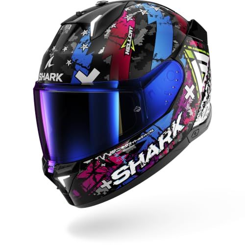 Shark SKWAL i3 Hellcat Zwart Chrom Blauw Integraalhelm - Helm