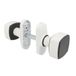 Amig Set vierkante deurknoppen met smalle plaat model 6807-81 x 31 mm - Voor binnendeuren - Ideaal voor slaapkamers, badkamers en kantoren - Wit aluminium