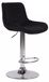 And OutdoorMatch Tabouret de bar Marguerite velours - Noir Chrome - Hauteur d'assise 60-82 cm - Lot de 2 - Réglable en hauteur - Pour cuisine et bar - Avec dossier - Tabourets de bar ergonomiques