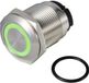 Tru Components TC-13224216 ONPOW6319F-10ZE/Q/G/12V/S Druktoets 36 V DC/AC 2 A 1x uit/(aan) Continu Groen IP65