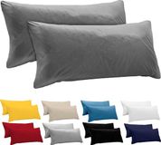 Dreamzie Azalia Kussensloop 40x145 cm (2 stuks) Katoen Antraciet