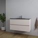 Saniclass Chaci Badkamermeubelset - 100x46x55cm - keramische wastafel zwart - 1 wasbak - 1 kraangat - 2 lades - mat cotton (beige)