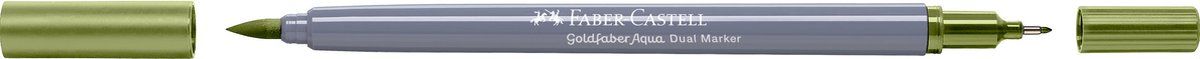 Faber-Castell - Duo aquarelmarker Goldfaber - chroomgroen 174 - brush / 0,4mm - FC-164674