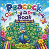 Peacock Peacock Coloring and Drawing Book for Kids Ages 3–8: Fun Drawing Activities for Boys and Girls