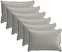 vidaXL Kussensloop 6 st HOUTEN Grijs 50 x 80 cm Polyester