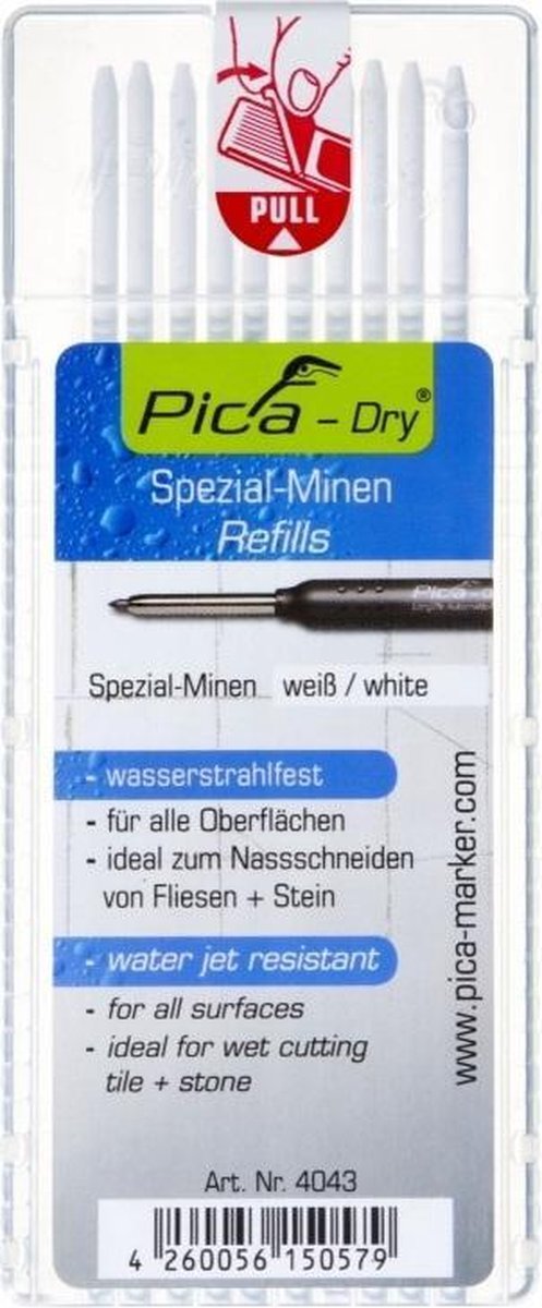 Pica Dry reservestiften wit 10 stuks - 4043