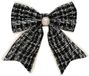 Kaemingk nœud de Noël noir champagne 27,5 cm avec clip
