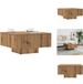 vidaXL Salontafel eiken ambachtelijk 60x60x31,5 cm bewerkt hout