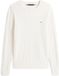 Tommy Hilfiger Classic Cotton Cable Crew Neck Heren Trui - Wit - XXL