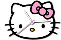 Hello Kitty Wandklok 50x35 cm