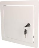 KOTARBAU® Inspectieklep, Inspectiedeur, Verzinkt Staal, 20x20 cm, Wit, Inspectieluik met Slot, en 2 Sleutels, Onderhoudsklep, Poedergecoat, Toegangspaneel, Revisiedeur