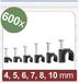 Quadrios 24CA437 Spijkerclip 2-10mm Zwart 600 stuks